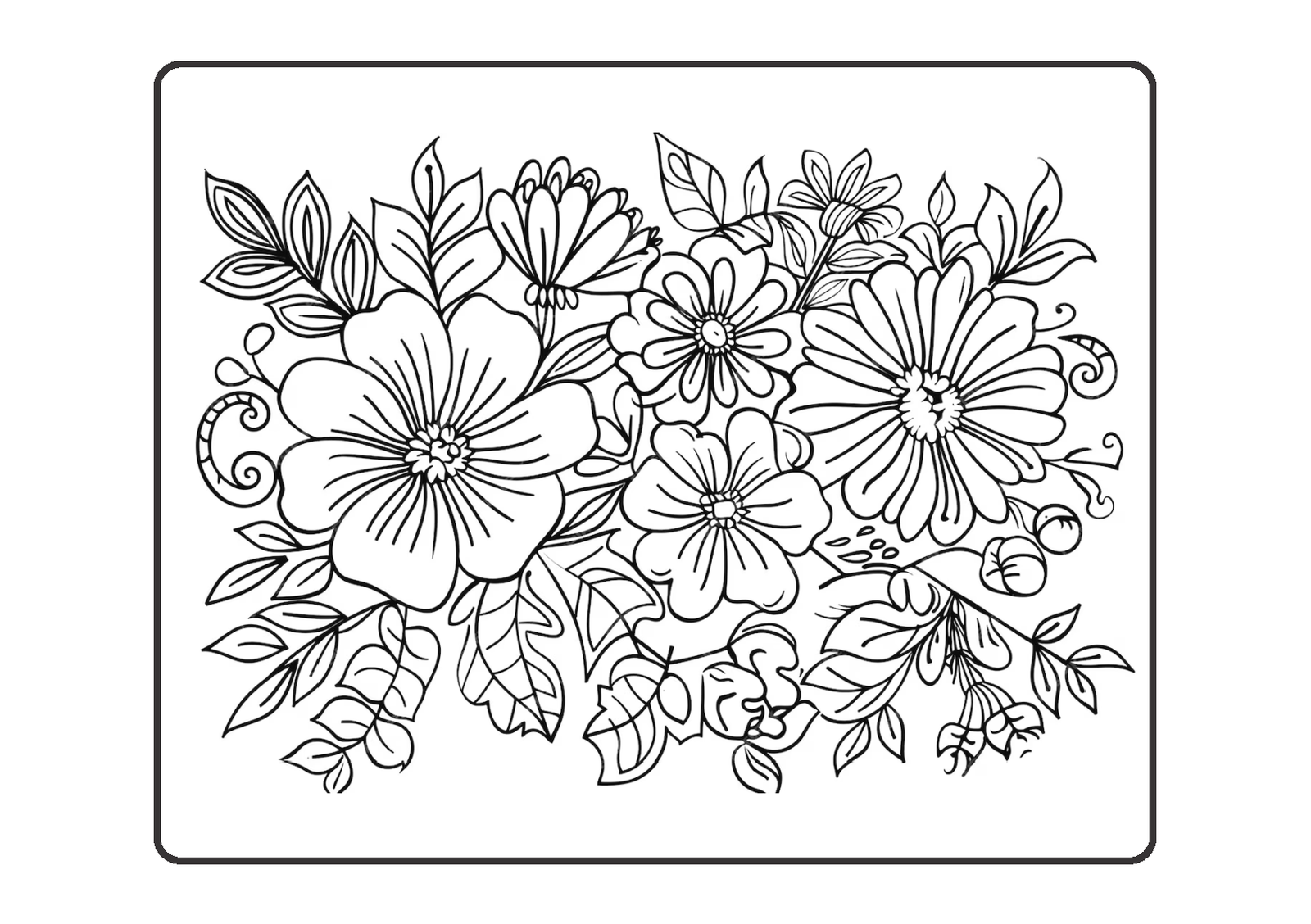 Livro para colorir Flores - Capa Amarelo - Imagem 6